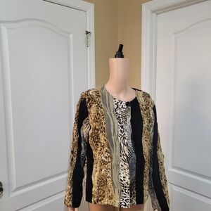Chic Patchwork Animal‎ Print Blouse